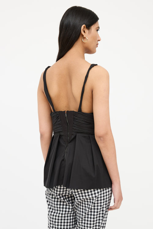 Prada Ruched Sleeveless Zip Top