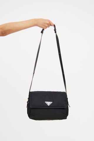 Padded Re-Nylon Shoulder Bag