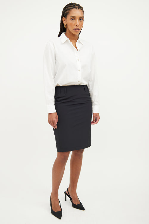 Prada Black Nylon Skirt