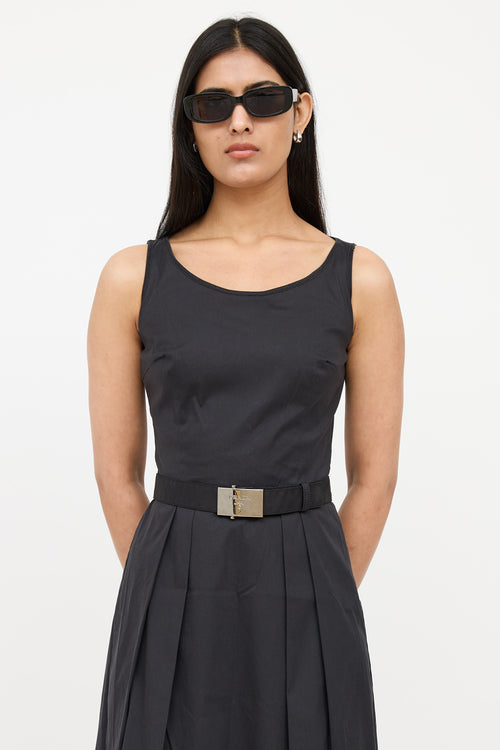 Prada Pleated 2007 Sleeveless Mini Dress