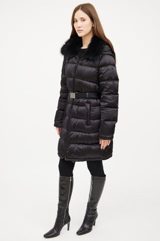 Prada Black Puffer Rumble Hood Jacket