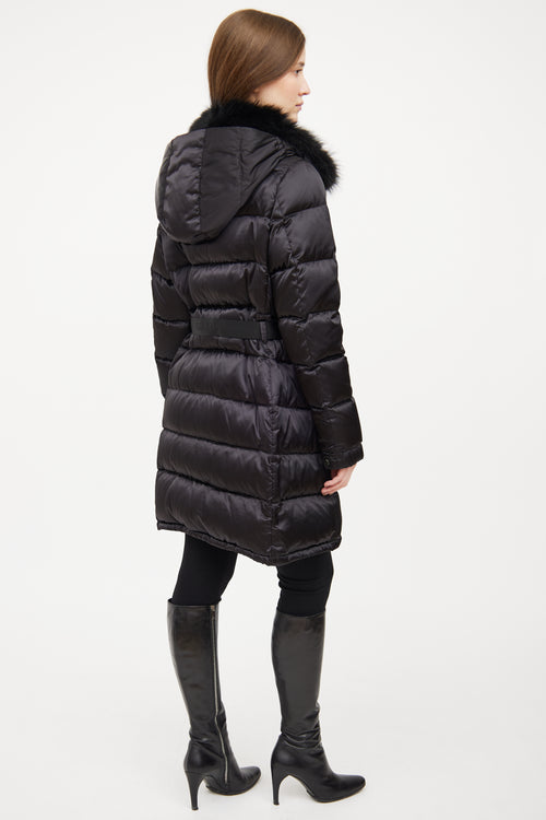 Prada Black Puffer Rumble Hood Jacket