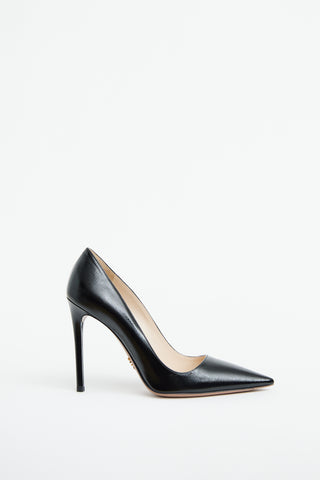 Black Saffiano Leather Pump