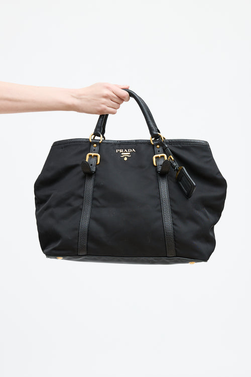 Prada Black Tessuto Nylon 2 Way Bag