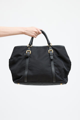 Prada Black Tessuto Nylon 2 Way Bag