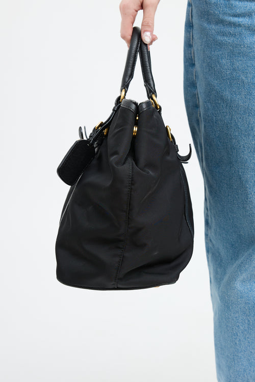 Prada Black Tessuto Nylon 2 Way Bag