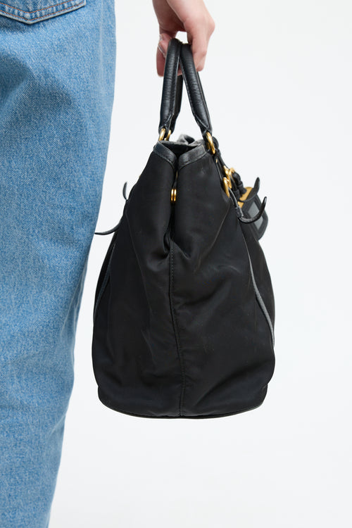 Prada Black Tessuto Nylon 2 Way Bag