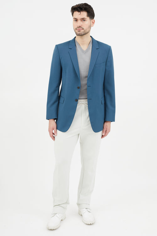 Prada Blue Wool Blazer