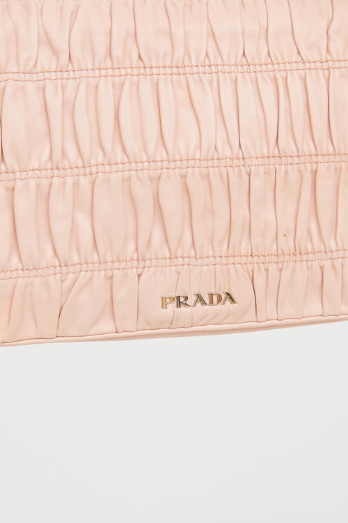 Prada Pink Nappa Gaufre Leather Chain Bag