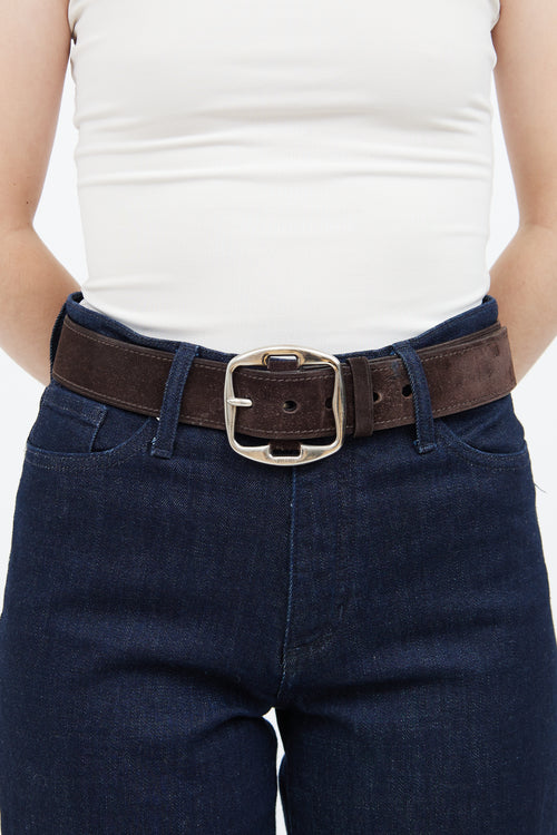 Brown Suede Belt