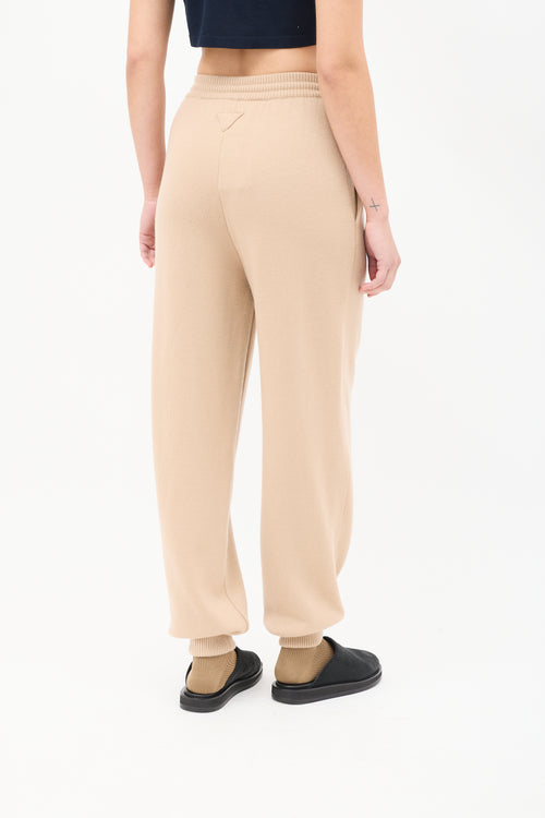 Prada Brown Cashmere Drop Seat Lounge Pant