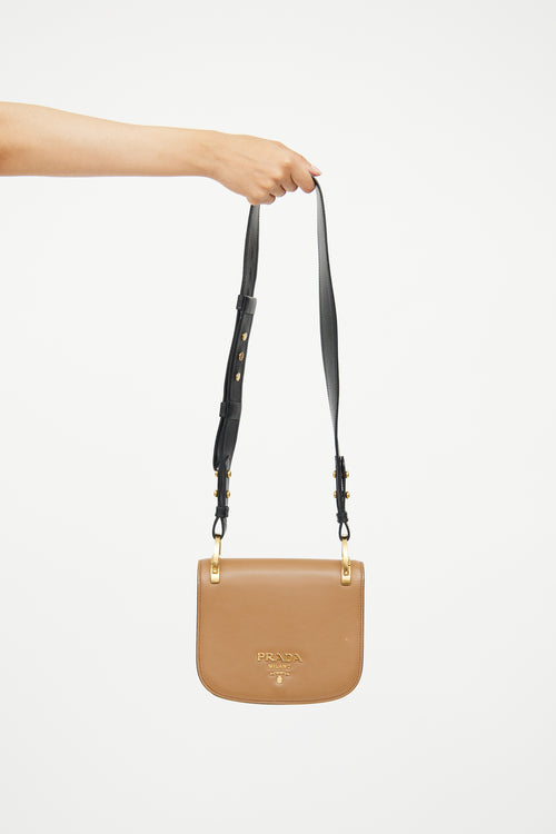 Prada Brown 
Black Pionniere Saddle Bag