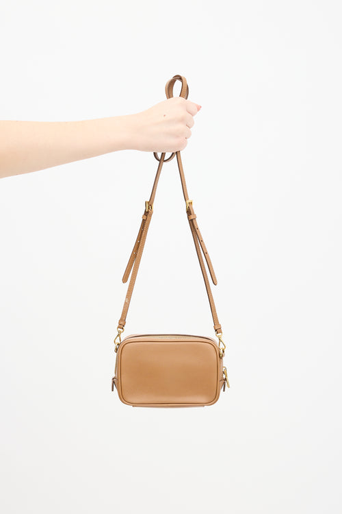 Prada Brown Saffiano Leather Crossbody Bag