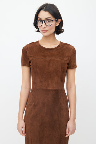 Prada Brown Suede Dress