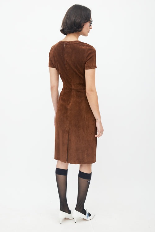 Prada Brown Suede Dress