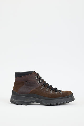 Prada Brown Suede Hiking Boot