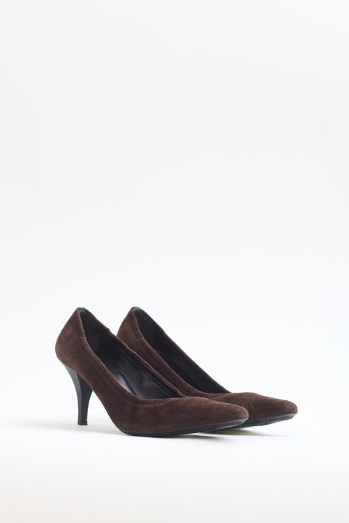 Prada Brown Suede Pump