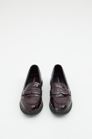 Prada Burgundy Patent Loafer