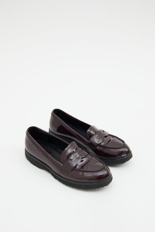 Prada Burgundy Patent Loafer