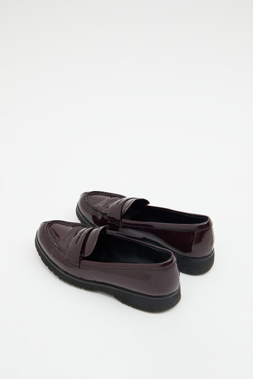 Prada Burgundy Patent Loafer