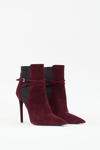 Prada Burgundy Suede Chelsea Boot