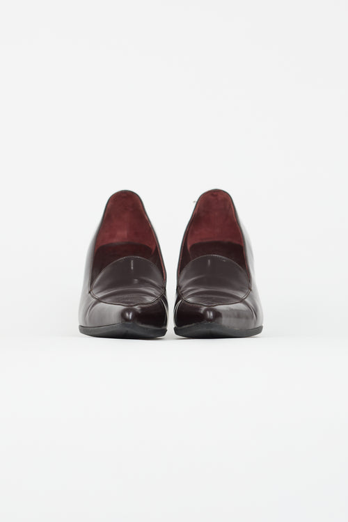 Prada Burgundy Leather Heel