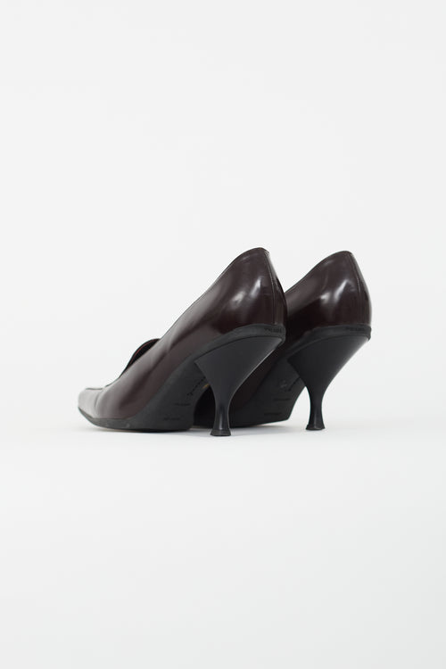 Prada Burgundy Leather Heel