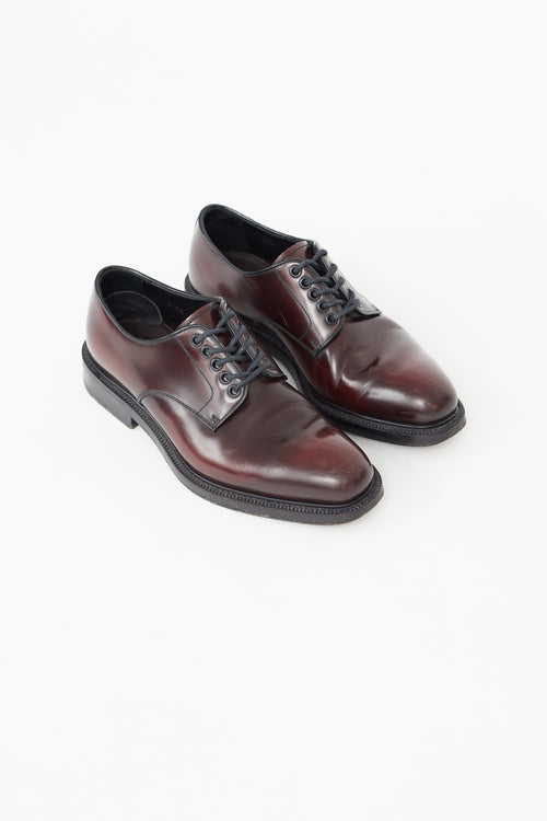 Prada Burgundy Leather Classic Loafer