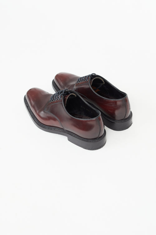 Prada Burgundy Leather Classic Loafer