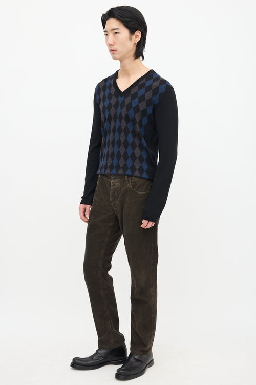 Prada Corduroy Tapered Trouser