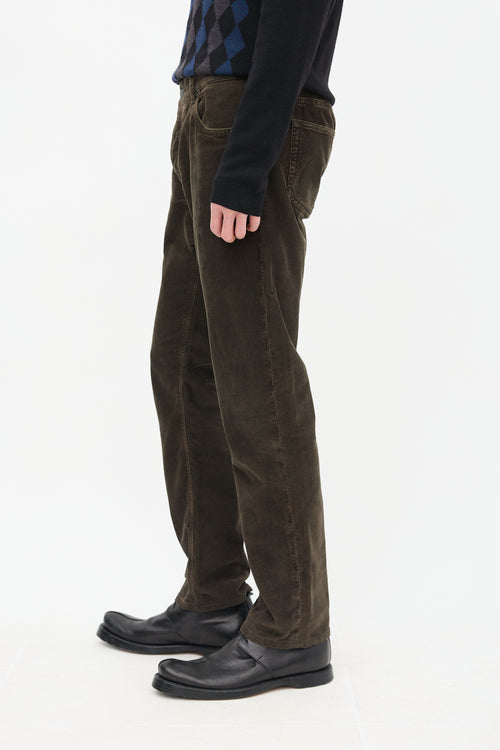 Prada Corduroy Tapered Trouser