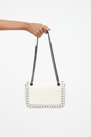 Leather Studded Chain Strap Bag