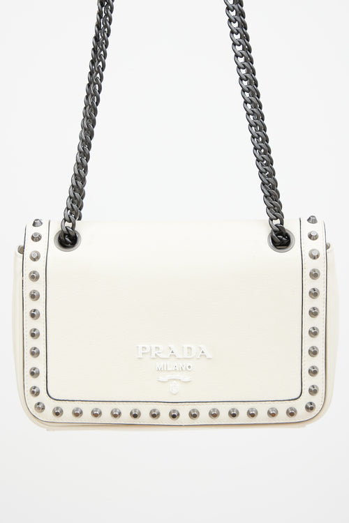 Leather Studded Chain Strap Bag