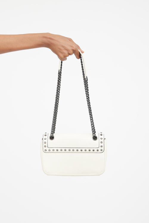 Leather Studded Chain Strap Bag