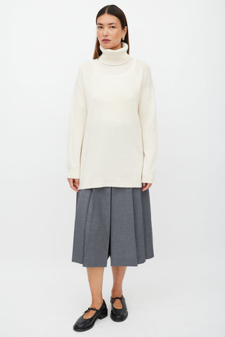 Prada Cream Wool Knit Turtleneck