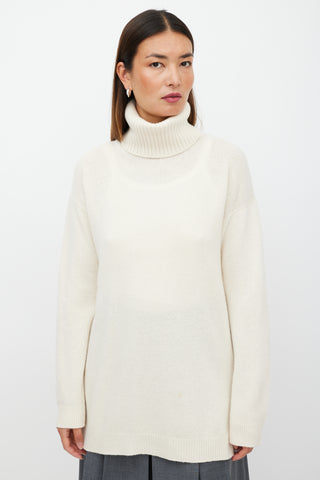 Prada Cream Wool Knit Turtleneck