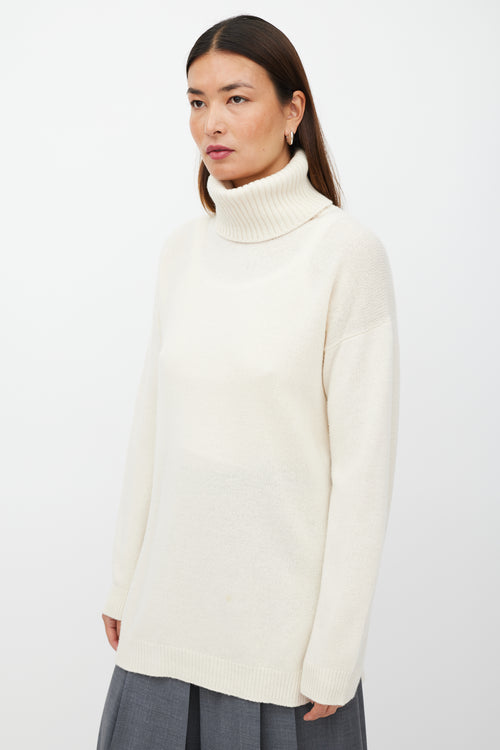 Prada Cream Wool Knit Turtleneck