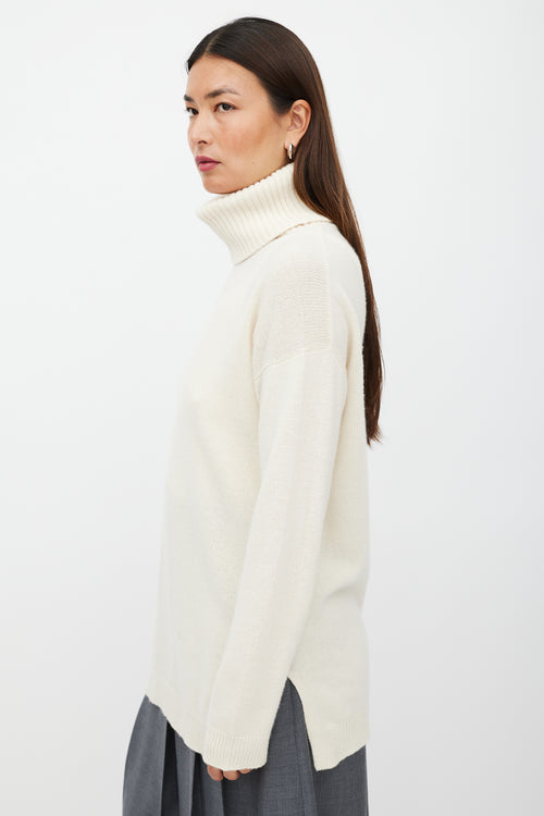 Prada Cream Wool Knit Turtleneck