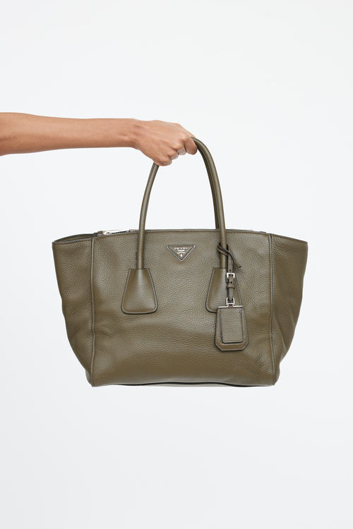 Prada Green Cervo Twin Pocket Bag