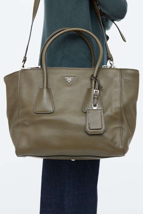 Prada Green Cervo Twin Pocket Bag