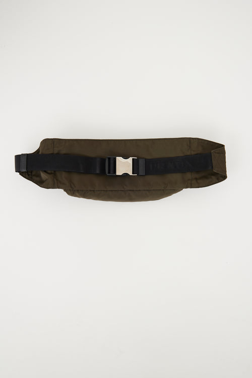 Prada Green Nylon Tessuto Waist Bag