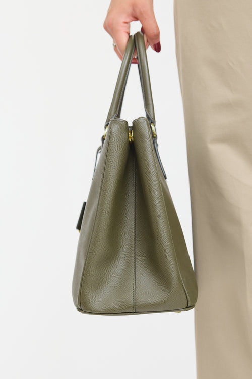 Prada Green Saffiano Leather Galleria Bag