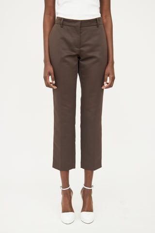 Green Cropped Trouser Prada