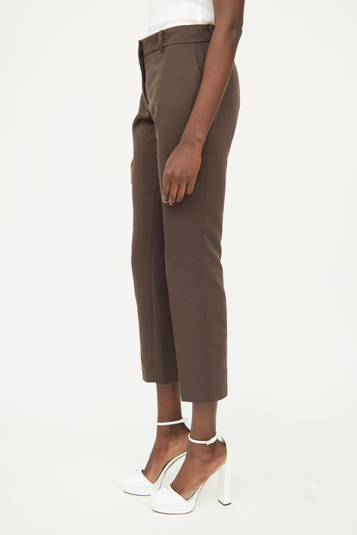 Green Cropped Trouser Prada