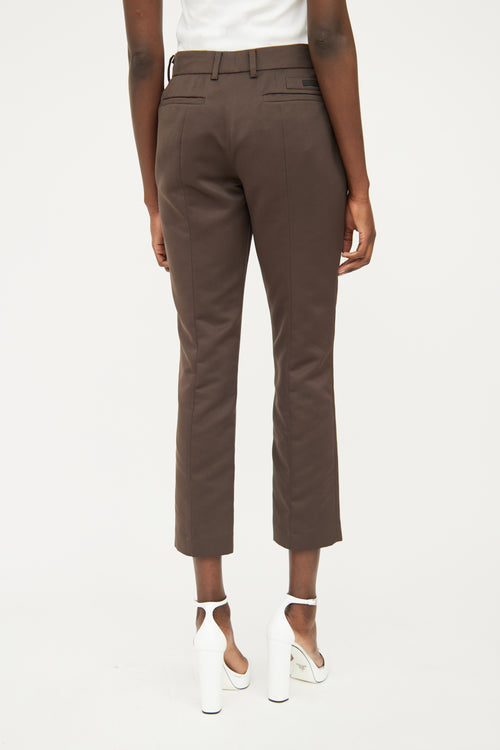 Green Cropped Trouser Prada