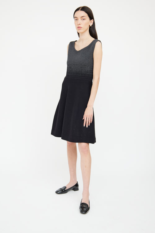 Black 
Grey Wool Dress Prada