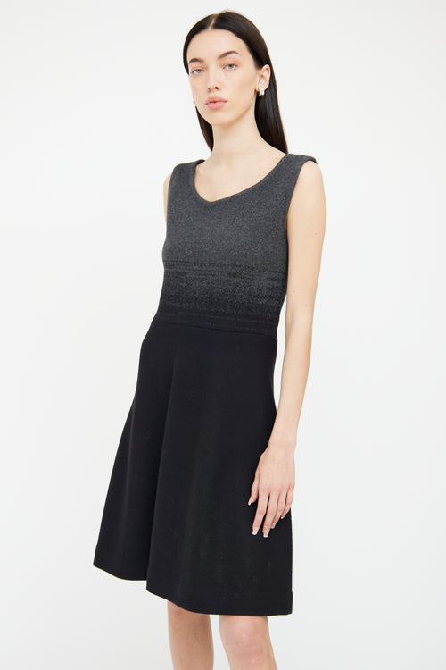 Black 
Grey Wool Dress Prada