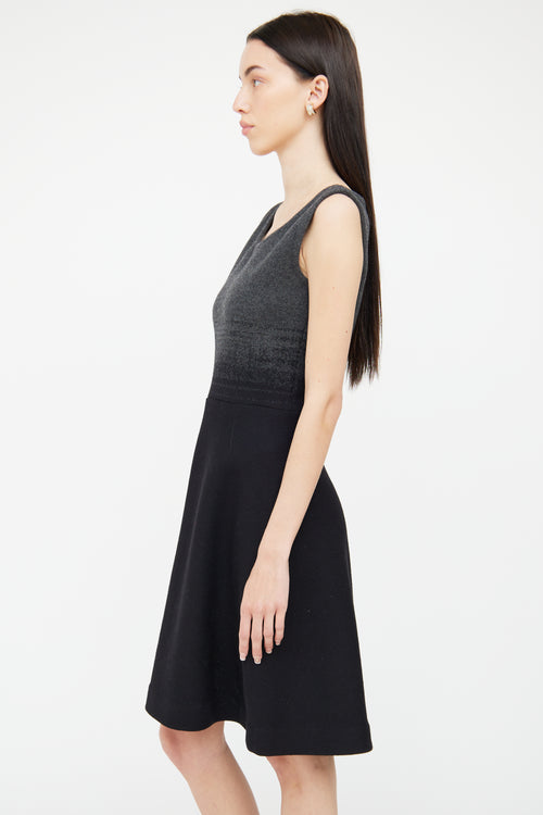 Black 
Grey Wool Dress Prada