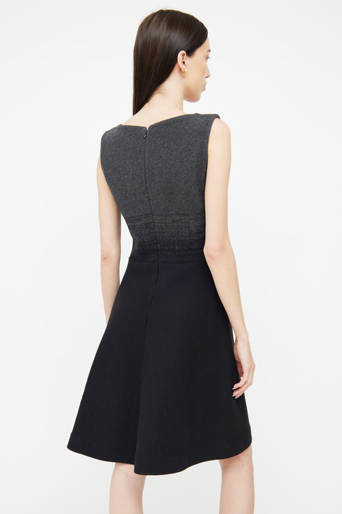 Black 
Grey Wool Dress Prada