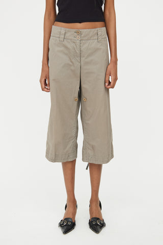 Prada Beige Convertible Cropped Pant